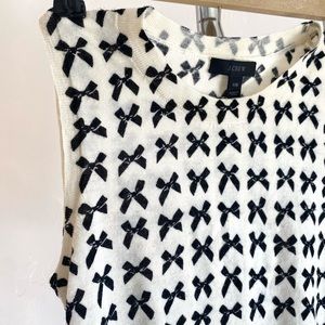 J crew bow print sweater tank